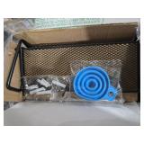 SpaceAid Spice Rack Organizer with 20 Spice Jars, 386 Spice Labels, Chalk Marker and Funnel Set for Cabinet, Countertop, Pantry, Cupboard or Door & Wall Mount - 20 Jars, 9.8" W x 10.8"H, Black