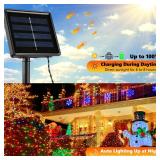 Joomer Solar Christmas Lights, 2 Pack Total 144 FT 400 LED 8 Modes Waterproof Solar String Lights Outdoor Auto ON/Off for Patio, Tree, Garden, Christmas Decorations (Multicolor)