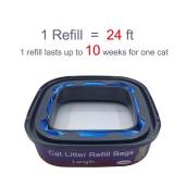 4 Pack Cat Litter Refill Bags Cartridges Compatible with Genie Cat Standard, Plus and XL Pails Odor Control