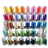 New brothread 40 Colors Compatible with Brother Polyester Embroidery Machine Thread Kit 500M (550Y) Each Spool Compatible with Brother Babylock Janome Singer Pfaff Bernina Embroidery & Sewing Machine