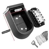 Key Lock Box for Outside Wall Mount, Waterproof Spare Key Storage Box, 10-digits Combination Lockbox Push Button Key Keeper Box for Home Indoor & Outdoor Realtors Landlord Property Management