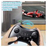 LACTIVX Wireless Pro Controller for Nintendo Wii U Console with USB Charging Cable(Black and White)