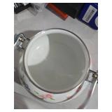 Jucoan Vintage Enamel Tea Kettle, 2.6 Quart Floral Enamel Water Kettle Teapot with Porcelain Handle for Stovetop Home Kitchen Camping, Housewarming Wedding Bridal Shower Thanksgiving Christmas Gift