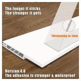 Suptikes 2 Pack Door Draft Stopper Door Sweep for Exterior & Interior Doors,Door Bottom Seal Dust and Noise Insulation Weather Stripping Draft Guard Insulator, 1.8\" W x 37\" L,White