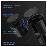 DYLEN Car Cup Holder Expander, 2 in 1 Cup Holder Adapter Extender for Car with Expandable Insert, Fits Yeti, Hydroflask and Other Large Water Bottles & Mugs in 2.2\"-4.6\" (10-46oz)