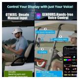 GENOUR AI Voice Controlled Golf Cart Devil Eyes Light Sign - 23x5in 16x96 High-Res Flexible LED Sign Devil Eyes Light for Windshield Hands-Free Programmable via Smartphone App for UTV Truck Decor