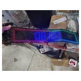 GENOUR AI Voice Controlled Golf Cart Devil Eyes Light Sign - 23x5in 16x96 High-Res Flexible LED Sign Devil Eyes Light for Windshield Hands-Free Programmable via Smartphone App for UTV Truck Decor