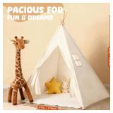 Kids Teepee Tent for Kids, Kid Play Tents for Girls & Boys, Gifts Playhouse for Indoor Outdoor Games, Toddler Toys House for Baby (Tee Pee for Child)