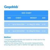 Gogokids Toddler Swim Vest for Kids 33-66 Pounds, Toddler Floaties Water Wing Arm Float, Swim Jacket with Adjustable Safety Strap for 2 3 4 5 6 Years Old Girls and Boys in Pool/Puddle