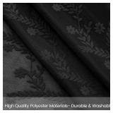 WAZZIO Whimsigoth Gothic Lace Curtains 63\" Length - Dark Academia Black Sheer Privacy Drapes with Tassel Floral Lacy, Rod Pocket Window Panels for Halloween Bedroom DÃ©cor (Set of 2, W52 xL63)