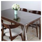 Walrus Clear Vinyl Tablecloth Protector Waterproof/Oil-Proof Plastic Square Transparent Sheet Table Cover 54X54 Inch
