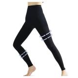 beister Medical Compression Pantyhose for Women & Men, 20-30mmHg Graduated Support Tights, Opaque Footless Waist High Compression Stockings & Leggings for Varicose Veins, Edema, Flight, DVT XL