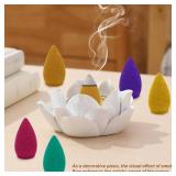 110Pcs Backflow Incense Cones for Waterfall 6 Different Mixed Natural Incense Waterfall Cones