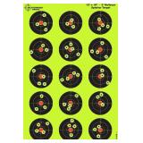 Splatterburst Targets - 12 x18 inch - 3 inch Bullseye Splatter Target - Easily See Your Shots Burst Bright Fluorescent Yellow Upon Impact - Made in The USA (10 Pack)
