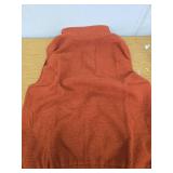 Unisex Sherpa Fleece Vest in burnt orange, Size: S Unisex Sherpa Fleece Vest in burnt orange, Size: S