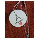 Unisex Sherpa Fleece Vest in burnt orange, Size: S Unisex Sherpa Fleece Vest in burnt orange, Size: S