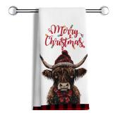 Christmas Highland Cow Kitchen Towels 16x24 Inch Christmas Highland Cow Kitchen Towels 16x24 Inch