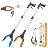 32' Grabber Reacher Tool, 2-Pack Foldable Reacher Grabber Pickup Tool with 360° Rotating Jaw & Magnet 32' Grabber Reacher Tool, 2-Pack Foldable Reacher Grabber Pickup Tool with 360° Rotating Jaw & Magnet
