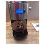 2-Cup Silver Stainless Steel All in 20-Bar Semi-Automatic Espresso Machine with Led Display and Steam Milk Foam - Retail: $99 2-Cup Silver Stainless Steel All in 20-Bar Semi-Automatic Espresso Machine with Led Display and Steam Milk Foam - Retail: $99