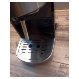 2-Cup Silver Stainless Steel All in 20-Bar Semi-Automatic Espresso Machine with Led Display and Steam Milk Foam - Retail: $99 2-Cup Silver Stainless Steel All in 20-Bar Semi-Automatic Espresso Machine with Led Display and Steam Milk Foam - Retail: $99