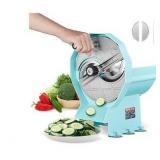 VEVOR Manual Vegetable Fruit Slicer, 0-0.5'/0-12mm Thickness Adjustable Commercial Slicer Machine, Double Feed Ports, Stainless Steel Blade Food Cutter Slicing Machine for Cucumber, Lemon, Tomato - Re VEVOR Manual Vegetable Fruit Slicer, 0-0.5'/0-12mm Thickness Adjustable Commercial Slicer Machine, Double Feed Ports, Stainless Steel Blade Food Cutter Slicing Machine for Cucumber, Lemon, Tomato - Re