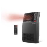 1500-Watt 20 in. Black Electric Console Ceramic Space Heater with Tip-Over Switch, Adjustable Louvers, Timer, Remote - Retail: $90 1500-Watt 20 in. Black Electric Console Ceramic Space Heater with Tip-Over Switch, Adjustable Louvers, Timer, Remote - Retail: $90