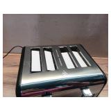 CUSIMAX 4 Slice Toaster, Stainless Steel, Ultra-Clear LED Display & Extra Wide Slots, with Dual Control Panels of 6 Shade Settings, Cancel/Bagel/Defrost Function, Removable Crumb Trays, Black (See Pic CUSIMAX 4 Slice Toaster, Stainless Steel, Ultra-Clear LED Display & Extra Wide Slots, with Dual Control Panels of 6 Shade Settings, Cancel/Bagel/Defrost Function, Removable Crumb Trays, Black (See Pic