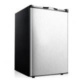 20 in. 3.0 cu. ft. Compact Mini Refrigerator with Removable shelves and Upright Freezer in Grey Stainless Steel - Retail: $170 20 in. 3.0 cu. ft. Compact Mini Refrigerator with Removable shelves and Upright Freezer in Grey Stainless Steel - Retail: $170