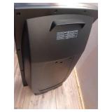 1500-Watt 20 in. Black Electric Console Ceramic Space Heater with Tip-Over Switch, Adjustable Louvers, Timer, Remote - Retail: $90 1500-Watt 20 in. Black Electric Console Ceramic Space Heater with Tip-Over Switch, Adjustable Louvers, Timer, Remote - Retail: $90