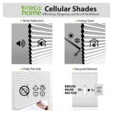 DEZ FURNISHINGS Cordless 1' Light Filtering Cellular Shade, 28.5'W x 48'H, White DEZ FURNISHINGS Cordless 1' Light Filtering Cellular Shade, 28.5'W x 48'H, White