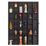 Gallery Solutions - Black Wall-Mounted - Curio & Shot Glass Display Case - 17'x26' Glass Door Gallery Solutions - Black Wall-Mounted - Curio & Shot Glass Display Case - 17'x26' Glass Door