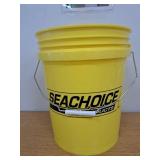 Seachoice 5-Gallon Plastic Bucket w/Metal Handle, Yellow Seachoice 5-Gallon Plastic Bucket w/Metal Handle, Yellow
