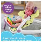 Fisher-Price Portable Baby Chair Kick & Play Deluxe Sit-Me-Up Seat with Piano Learning Toy & Tray for Infants to Toddlers, Purple Monkey - Retail: $74 Fisher-Price Portable Baby Chair Kick & Play Deluxe Sit-Me-Up Seat with Piano Learning Toy & Tray for Infants to Toddlers, Purple Monkey - Retail: $74