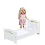 Badger Basket Wooden Doll Bed and Doll with Blanket and Pillow with Free Personalization Kit - Fits 18' to 20' Dolls Badger Basket Wooden Doll Bed and Doll with Blanket and Pillow with Free Personalization Kit - Fits 18' to 20' Dolls