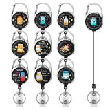 9 Pcs Funny Badge Reel Holders for Healthcare Professionals 9 Pcs Funny Badge Reel Holders for Healthcare Professionals