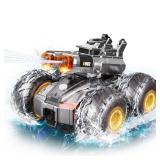 Waterproof Monster Truck Toy 4WD All-Terrain RC Cars, Amphibious Remote Control Car with Water Gun, Remote Control Boat Waterproof Monster Truck Toy 4WD All-Terrain RC Cars, Amphibious Remote Control Car with Water Gun, Remote Control Boat