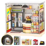 DIY Miniature House Kit, Dollhouse Kit, Miniature Kit, DIY Mini House Building Kit for Adult Teen, Plastic Tiny House Making Kit, Best Craft Hobbies Gift, Convenience Store DIY Miniature House Kit, Dollhouse Kit, Miniature Kit, DIY Mini House Building Kit for Adult Teen, Plastic Tiny House Making Kit, Best Craft Hobbies Gift, Convenience Store