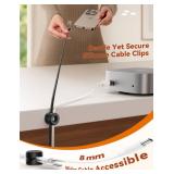 16 Pack Cord Organizer JOYROOM Silicone Cable Clips [1s Side-Snap Lock] Desktop Cable Management, Adhesive Phone Charger Wire Keeper