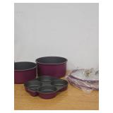 CAROTE 21pcs Pots and Pans Set, Nonstick Cookware Set Detachable Handle, Induction Kitchen Cookware Sets Non Stick with Removable Handle, RV Cookware Set, Gold and Purple - Retail: $160 CAROTE 21pcs Pots and Pans Set, Nonstick Cookware Set Detachable Handle, Induction Kitchen Cookware Sets Non Stick with Removable Handle, RV Cookware Set, Gold and Purple - Retail: $160