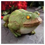 Bits and Pieces - Frog Motion Sensor and Detector Statue - Animal Gardening Gifts - Weather Resistant Garden Decoration Sculpture - 4½" x 8½" - Retail: $30