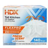 FlexPro 13 Gallon Fresh Scent Kitchen Trash Bag (140-Count) - Retail: $25