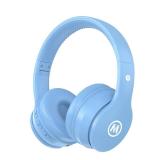Mokata Headphones Kids Bluetooth 5.4 Wireless Play Time 68H Safe Volume Limit 85/94dB Over-Ear Foldable Headset,Fast Charging,with Aux Cord Built-in Mic for Toddler Child Pad Study Tablet Blue - Retai