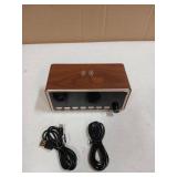 Digital Alarm Clocks Radio for Bedrooms,FM Radio & White Noise Sound Machine with Timer,Bluetooth Speaker,Dual Alarm Clock with Wireless Charging,Dimmable Big LED Display,Holiday Gifts for Men Women -