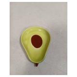 Ceramic Spoon Rest for Stove Top & Kitchen Counter Spoon Holder for Stove & Cooking Spoon Holder for Ladle Cute Coffee Spoon Rest Utensil Rest Spatula Rest, Green Avocado Kitchen Decor & Accessories -