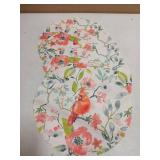 Flowers and Cardinal Round 14in Placemats Set of 4