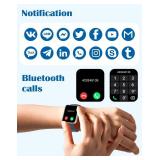 RUIMEN Smart Watches for Women Men (Answer/Make Calls) Compatible with iPhone/Android Phones, 1.85" HD Screen Fitness Tracker Heart Rate Monitor 100+ Sports Tracker Watch Waterproof (Blue) - Retail: $