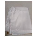 Vosign Short Shower Curtain Liner 48 Inch Length Fabric Bath Curtain Sets for Walk in Tub, Solid White, Hotel Quality, Machine Washable, 72 X 48 Inch - Retail: $15