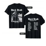 Black Death Bubonic Plague European Tour Goth Plague Doctor T-Shirt Maroon Large  - Retail: $23