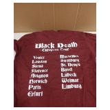 Black Death Bubonic Plague European Tour Goth Plague Doctor T-Shirt Maroon Large  - Retail: $23