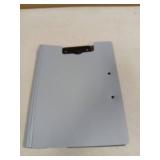 NULIZL Plastic Clipboard, Standard A4 Letter Size Clipboards with Double Metal Clip, Suitable for Office Workers, Students, Teachers (12.5 x 9.5 inches) - Silver Grey - Retail: $7
